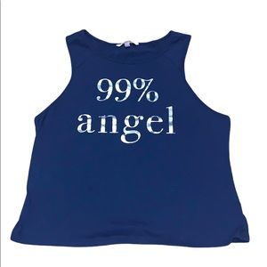 Victoria Secret short sleeveless blue shirt